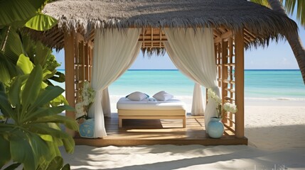 Fototapeta na wymiar An exotic spa on a tropical island