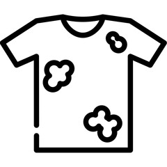 Dirty t-shirt icon. Outline design. For presentation, graphic design, mobile application.