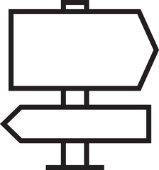 Guidepost Line Icon
