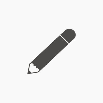 pencil, pen, draw, tool icon vector symbol
