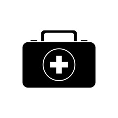 First aid kit icon vector. Ambulance illustration sign. first aid post symbol.