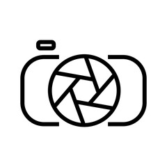 Camera icon vector. Photo illustration sign. Photo studio symbol or logo.