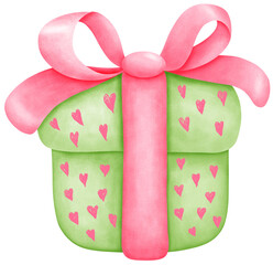 Festive Watercolor Valentine's day Illustration