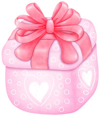 Festive Watercolor Valentine's day Illustration