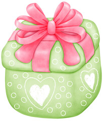 Festive Watercolor Valentine's day Illustration