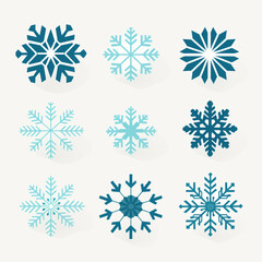 Fototapeta na wymiar snowflake icons