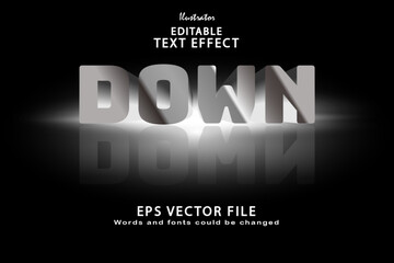Editable down text effect