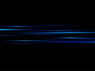 
Neon lines moving light effect. Horizontal lines. Speed ​​effect on a transparent background. Lines of light, speed and movement. blue and red.