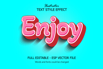 Editable enjoy text effect
