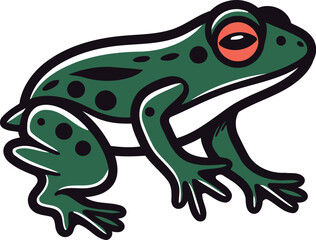 Frog vector illustration isolated on a white background