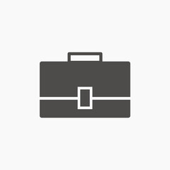 Obraz premium briefcase, suitcase, portfolio icon vector symbol sign