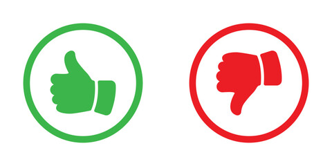 thumbs up and down icon set