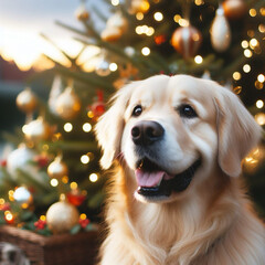 a dog is enjoying Winter season 