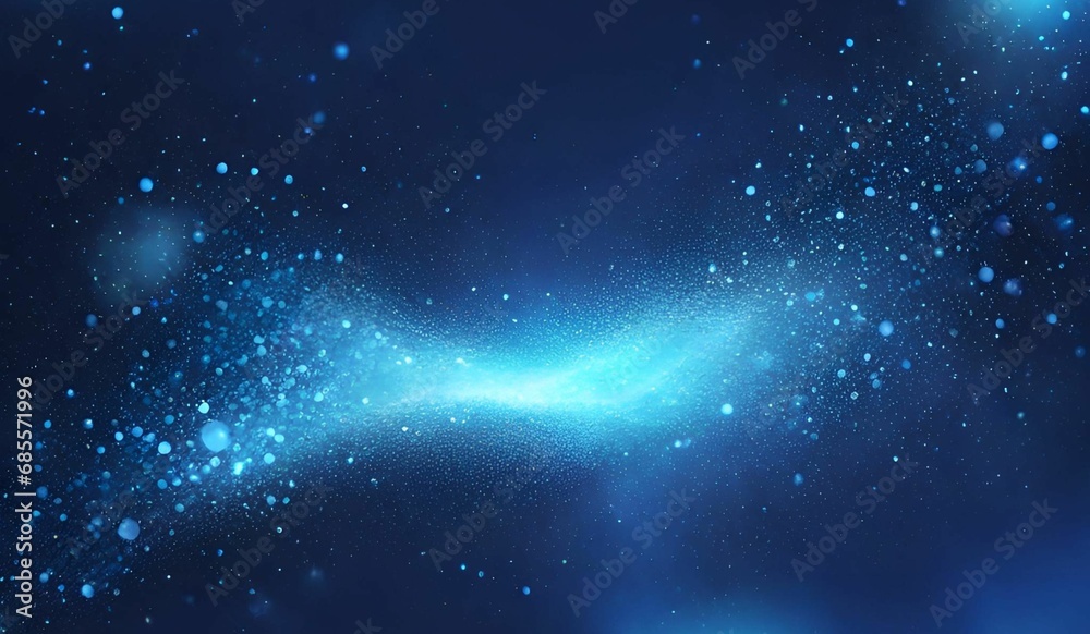 Wall mural blue glow particle abstract background