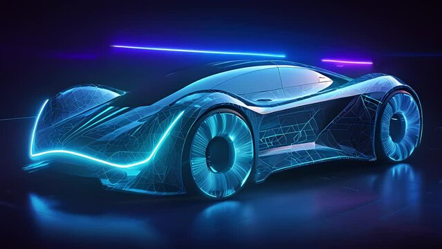 futuristic supercar car. Created with generative AI.	
