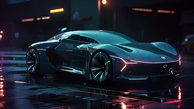 futuristic supercar car. Created with generative AI.	
