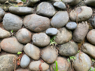 modern stone wall for pattern and background. stacked stone wall texture