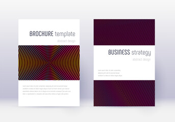 Minimalistic cover design template set. Rainbow ab