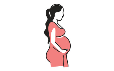 Illustration of a pregnant women