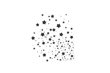 Modern template of luxurious black stars. Elegant design for greeting cards, business, presentation or congratulations.
Meteoroids, comets, asteroids and stars.
Star black Powder on white background.