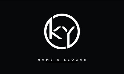 Fototapeta premium KY, YK, K, Y Abstract Letters Logo Monogram
