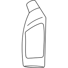 Cleaning Liquid Line Art PNG Transparent Background