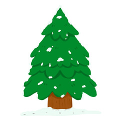 christmas tree in winter