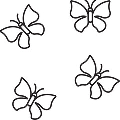set of butterflies,flower, vector, butterfly, pattern, illustration, design, decoration, nature, floral, art, set, leaf, 