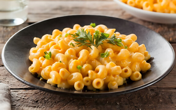 Capture the essence of Mac and Cheese in a mouthwatering food photography shot Generative AI