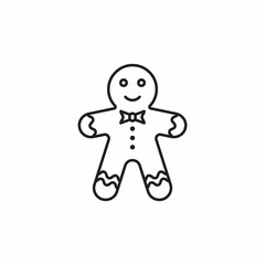 Gingerbread icon symbol illustration isolated on white background