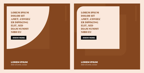 Square post banner minimal design