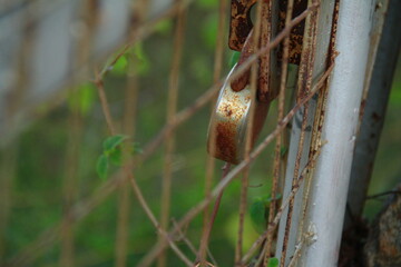 rusty padlock
