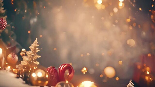 Christmas holiday background. Seamless loop. Digitally generated AI video