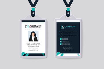 Modern business id card template design