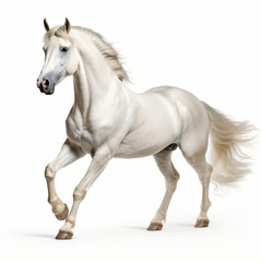 Naklejka na ściany i meble white horse isolated on white background
