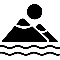 Lake Landscape Icon
