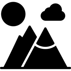 Mountains Landscape Icon