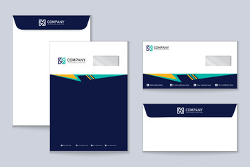 Modern company business envelope template