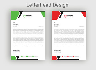 Professional and modern company business letterhead template, corporate letterhead template design, Abstract Letterhead Design Template