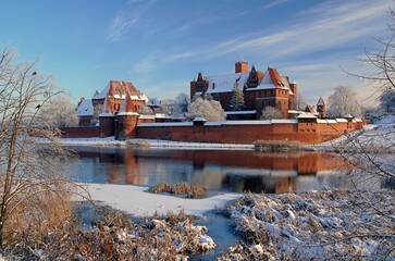 Malbork castle in Pomerania region of Poland. UNESCO World Heritage Site. Teutonic Knights'...