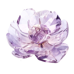 purple crystal peony,purple peony made of crystal isolated on transparent background,transparency 
