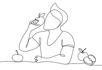 Man. Apple. One line