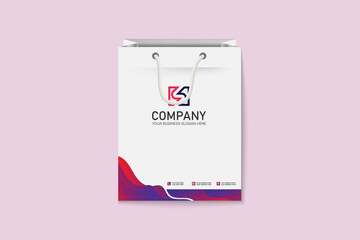 Professional and modern corporate shopping bag template
