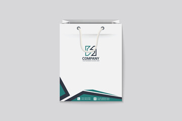 Professional and modern corporate shopping bag template