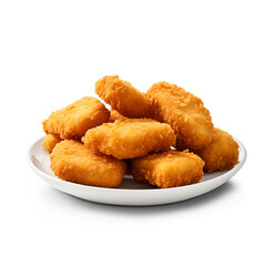 Nuggets on a white plate