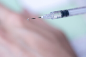 Syringe with vaccinations to treat diseases
