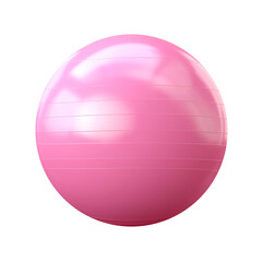 Obraz premium Pink Stability Yoga Gym Ball isolated on white transparent background, PNG
