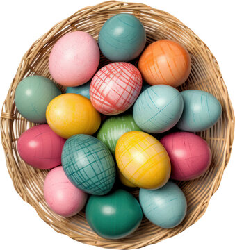 Easter Basket Transparent Background PNG Clipart