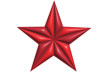 red star isolated on white