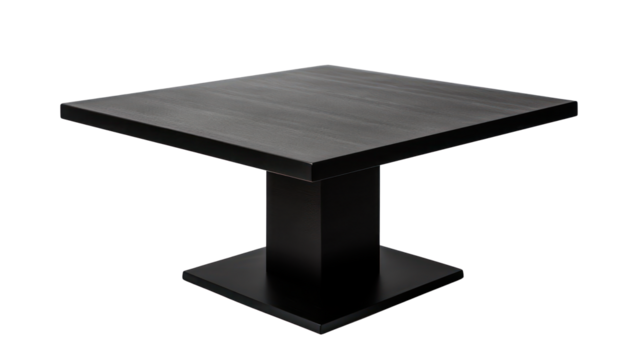 black table isolated on transparent background,transparency 